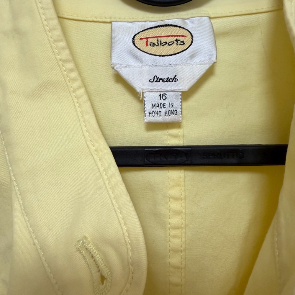 Talbots Women's Light Yellow Blazer